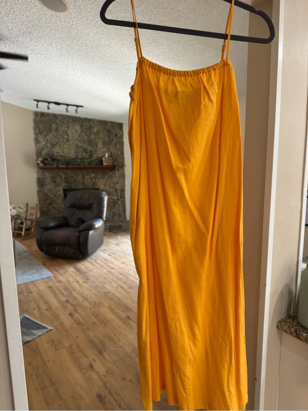 Mustard Yellow Spaghetti Strap Maxi Dress